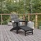 Flash Furniture Gray Adirondack Chair with Ottoman and Cupholder LE-HMP-1045-110-GY-GG - alternate 1